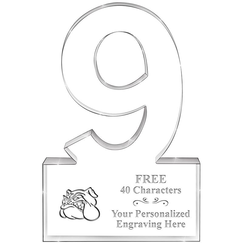 6" 9 YEARS OF SERVICE ACRYLIC