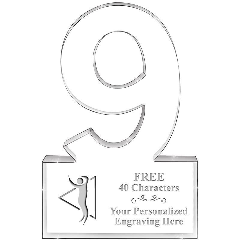 6" 9 YEARS OF SERVICE ACRYLIC