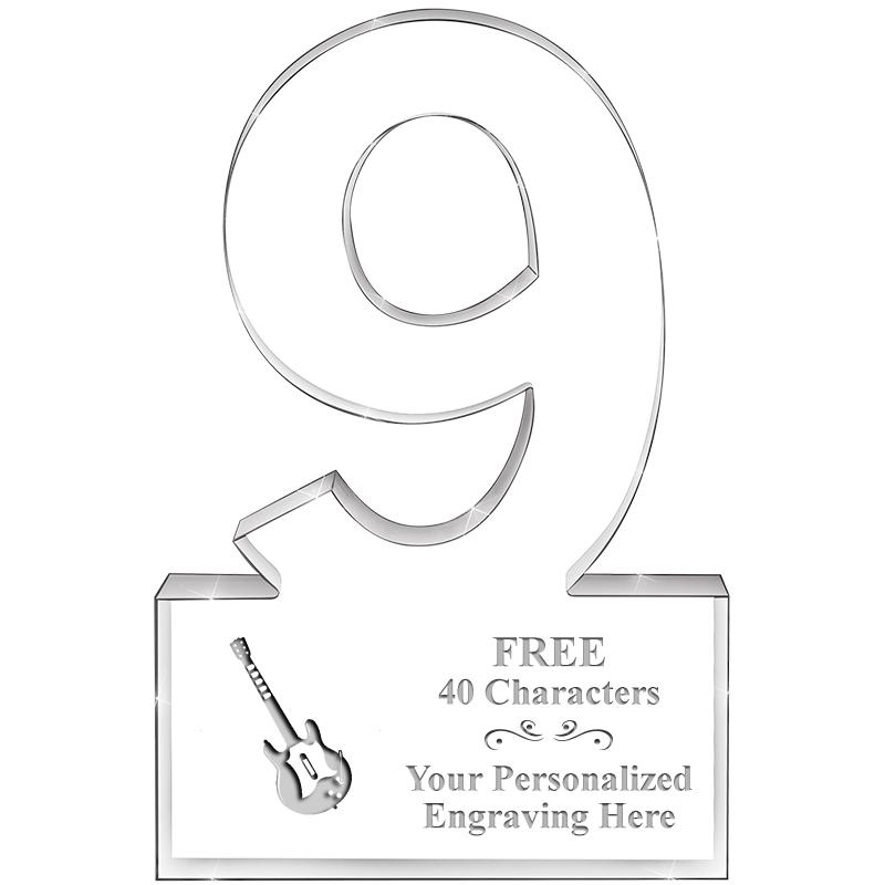 6" 9 YEARS OF SERVICE ACRYLIC