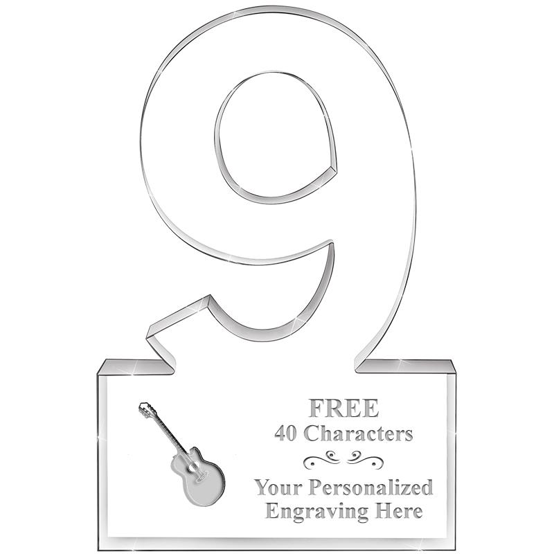 6" 9 YEARS OF SERVICE ACRYLIC