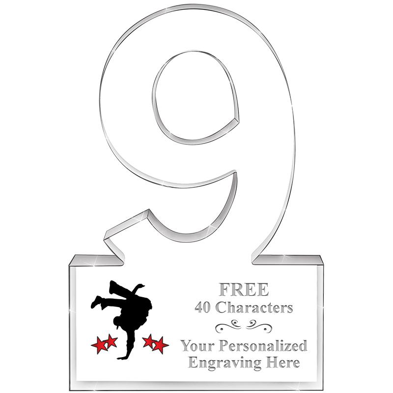 6" 9 YEARS OF SERVICE ACRYLIC