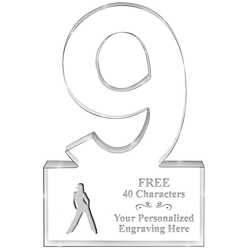 6" 9 YEARS OF SERVICE ACRYLIC