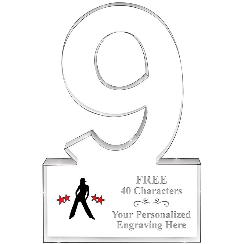 6" 9 YEARS OF SERVICE ACRYLIC