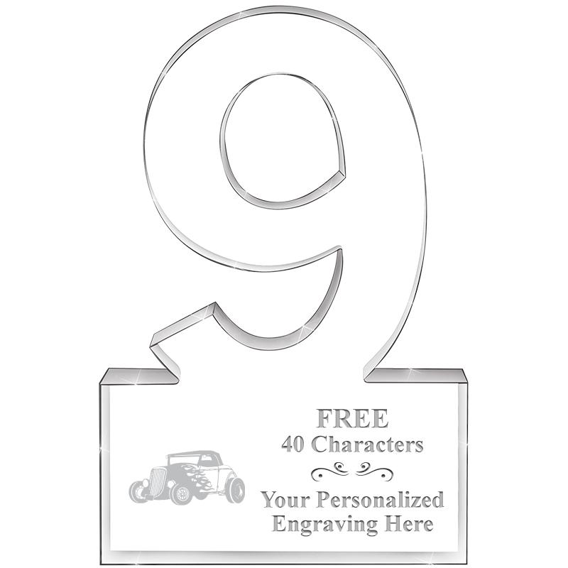 6" 9 YEARS OF SERVICE ACRYLIC