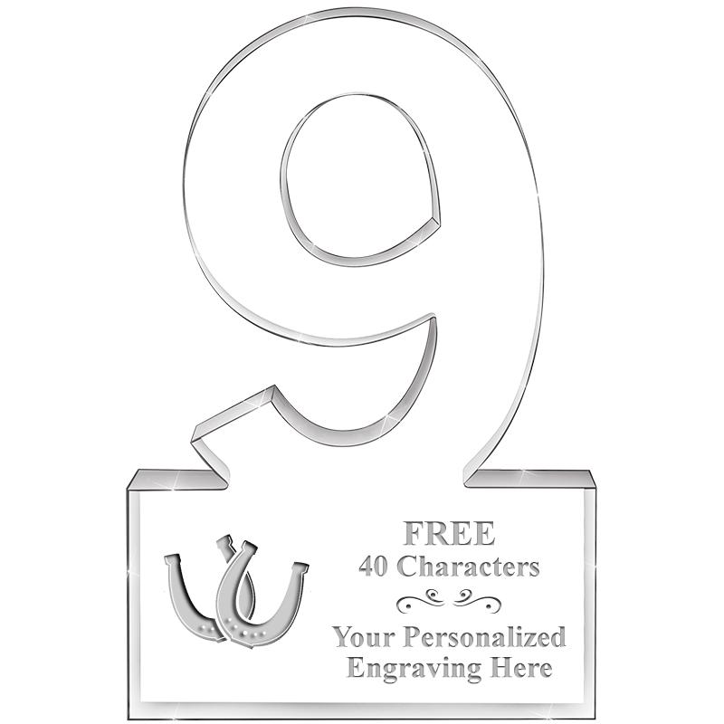 6" 9 YEARS OF SERVICE ACRYLIC