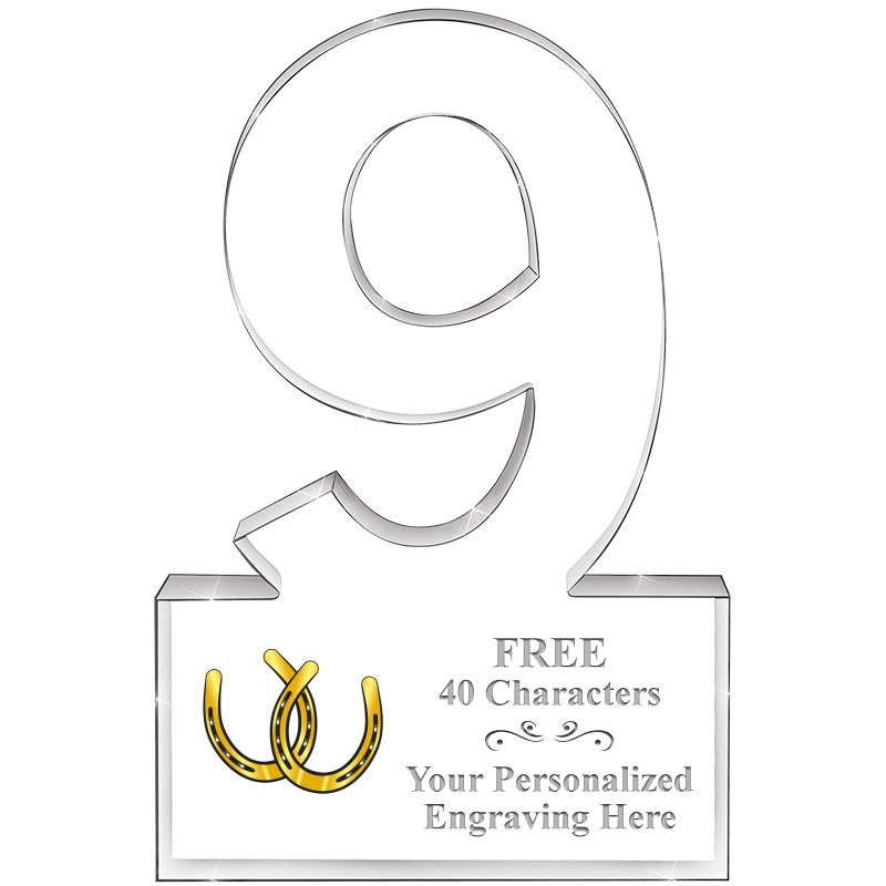 6" 9 YEARS OF SERVICE ACRYLIC