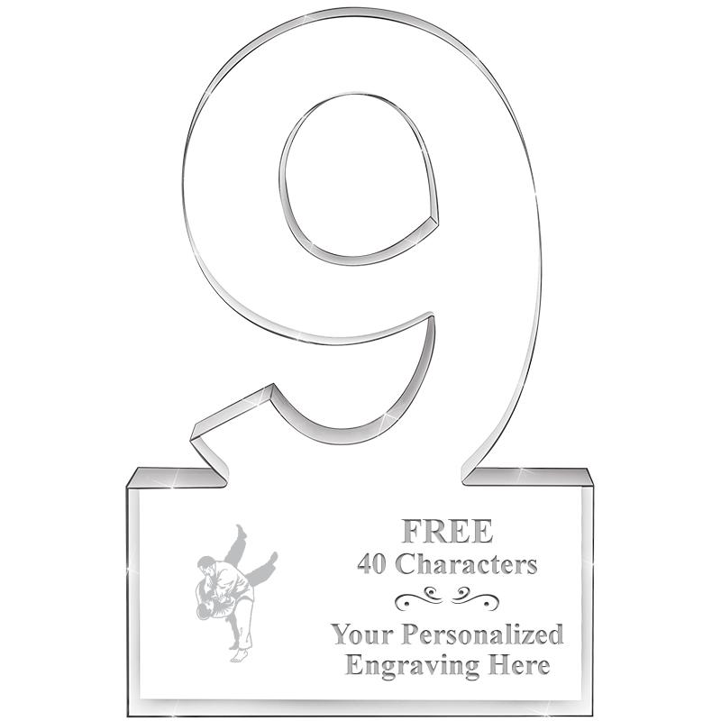 6" 9 YEARS OF SERVICE ACRYLIC