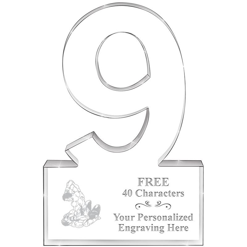 6" 9 YEARS OF SERVICE ACRYLIC