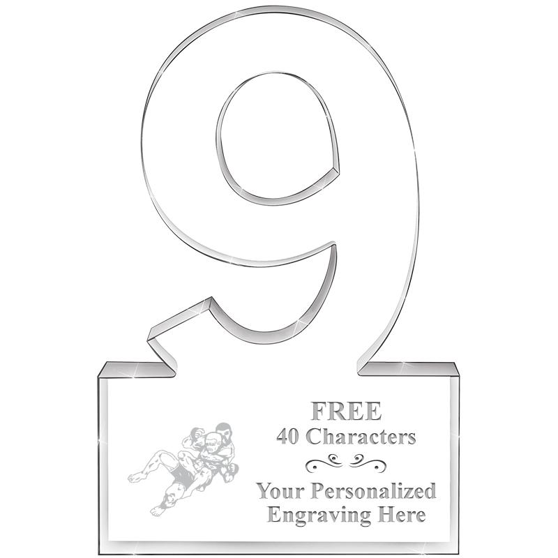 6" 9 YEARS OF SERVICE ACRYLIC