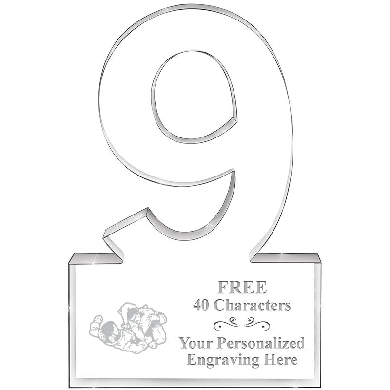 6" 9 YEARS OF SERVICE ACRYLIC