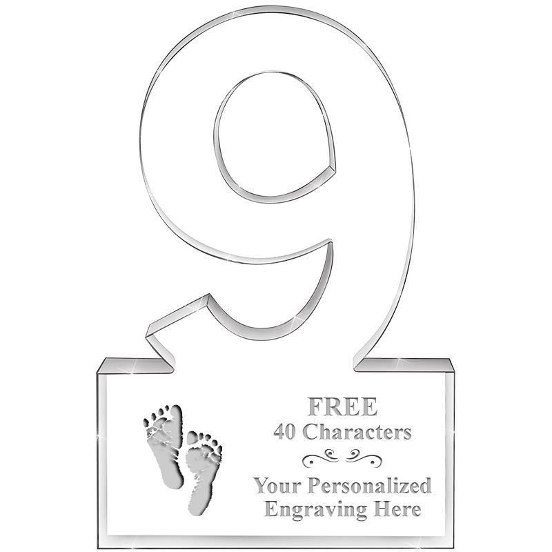 6" 9 YEARS OF SERVICE ACRYLIC