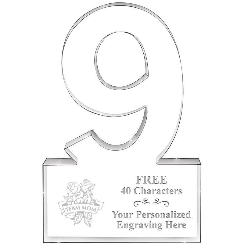 6" 9 YEARS OF SERVICE ACRYLIC