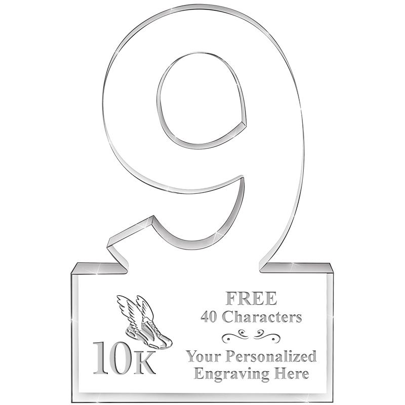 6" 9 YEARS OF SERVICE ACRYLIC