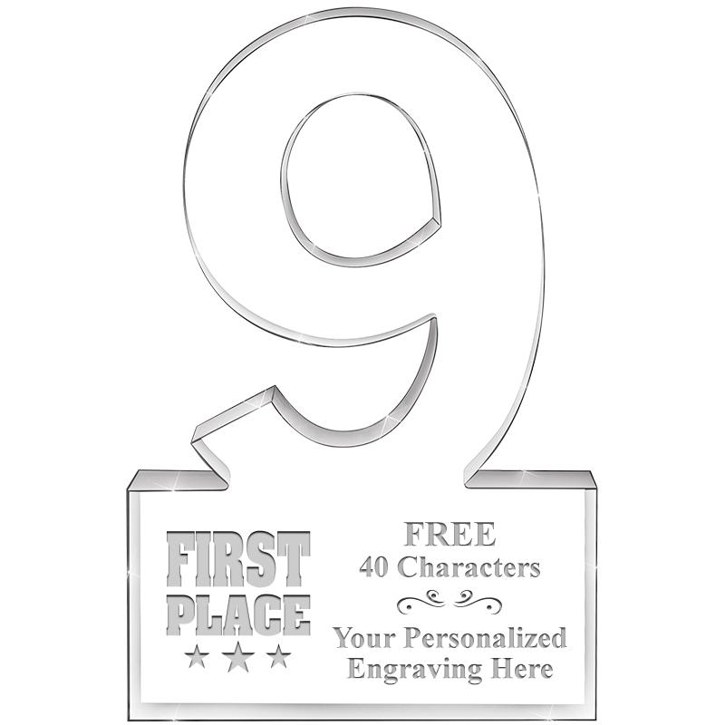 6" 9 YEARS OF SERVICE ACRYLIC