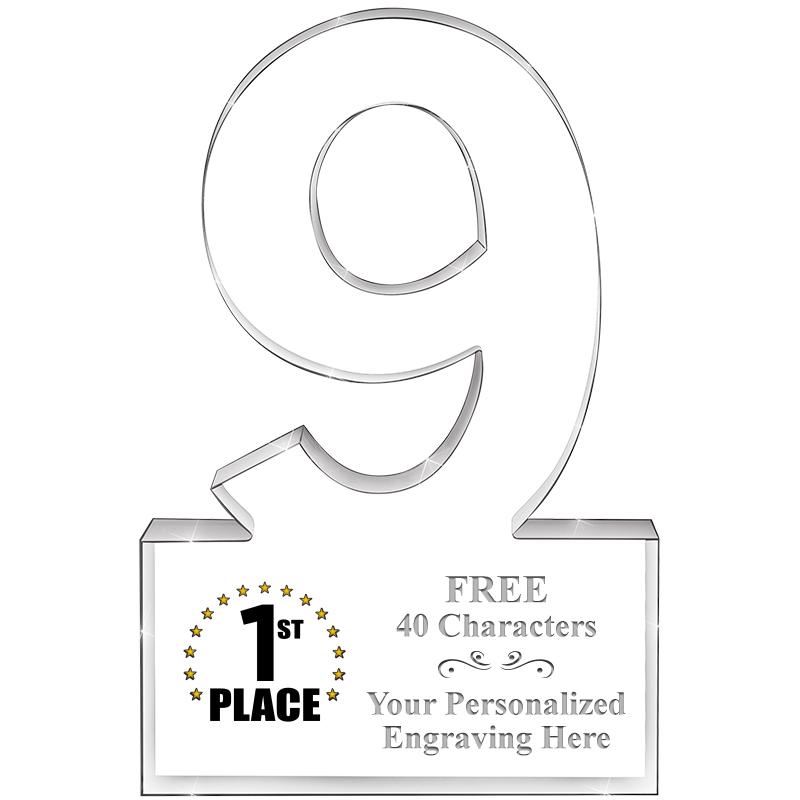 6" 9 YEARS OF SERVICE ACRYLIC