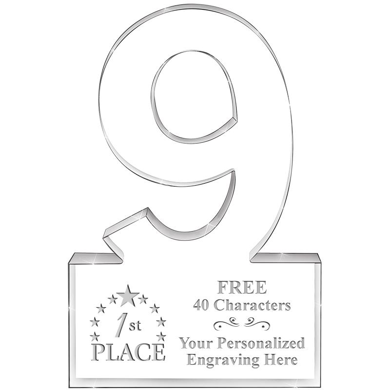 6" 9 YEARS OF SERVICE ACRYLIC