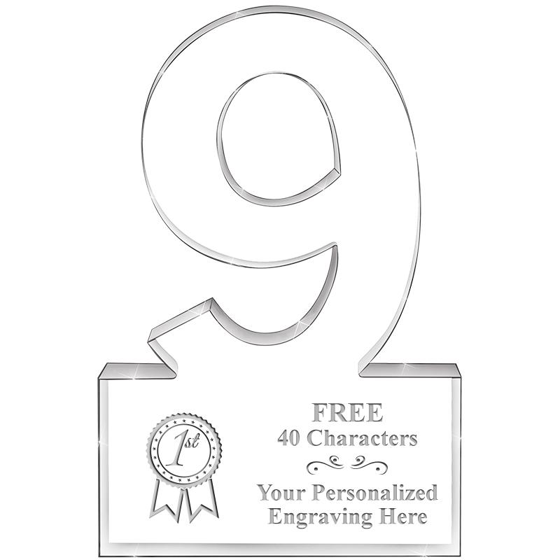 6" 9 YEARS OF SERVICE ACRYLIC