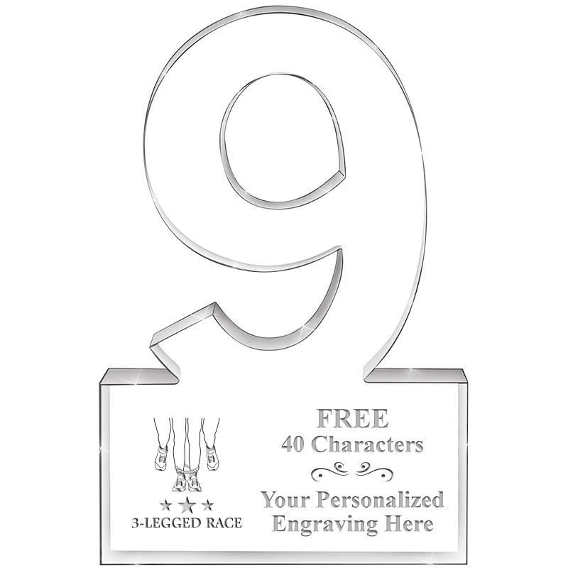 6" 9 YEARS OF SERVICE ACRYLIC