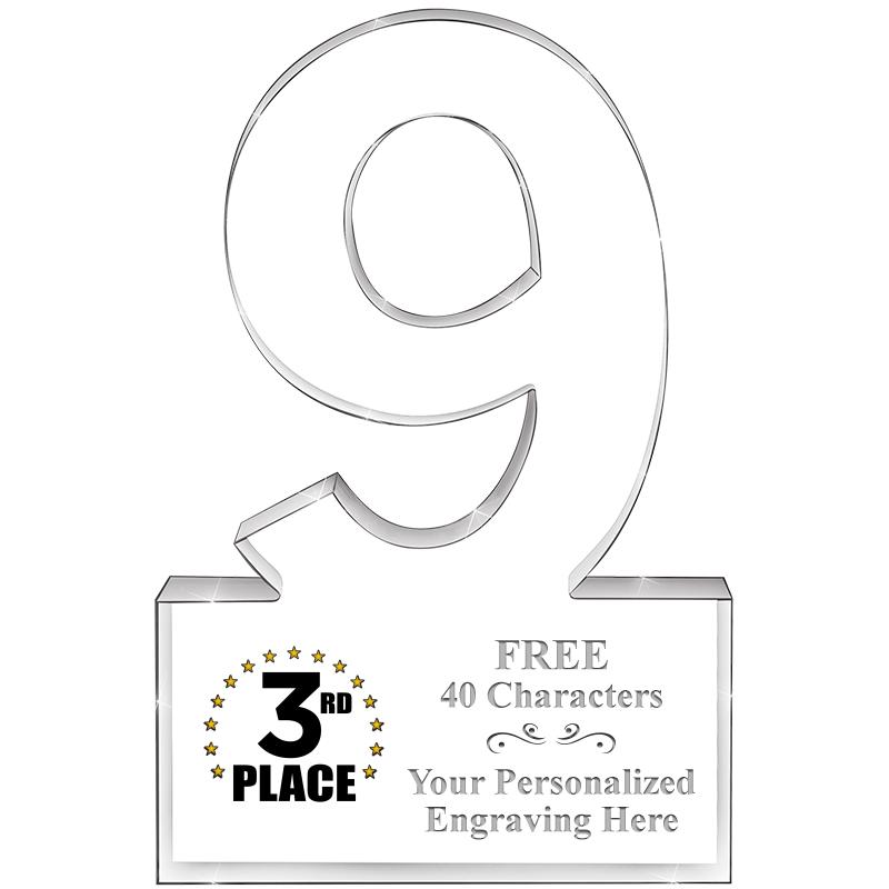 6" 9 YEARS OF SERVICE ACRYLIC