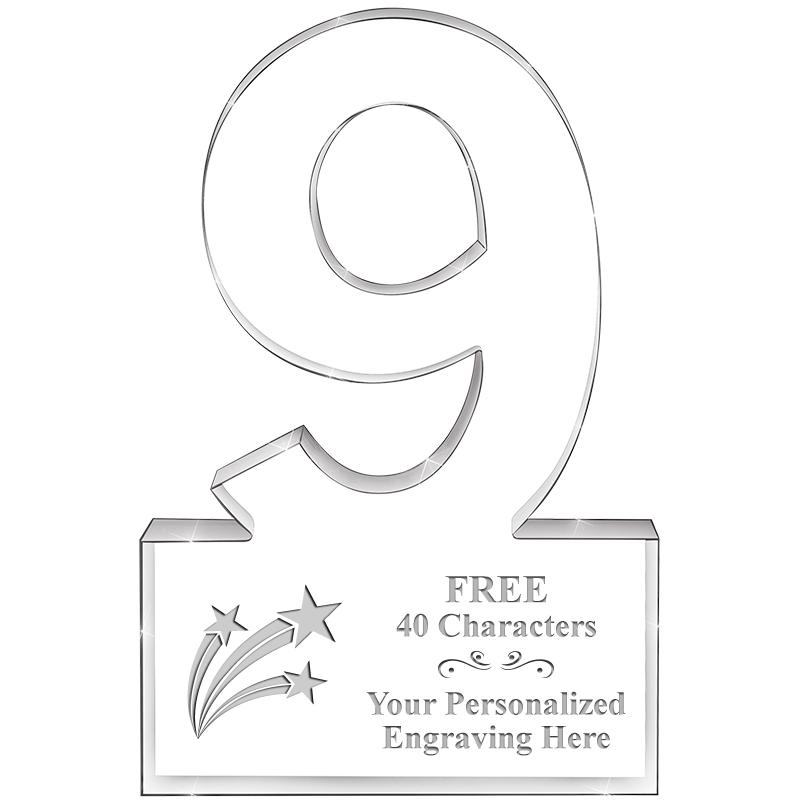 6" 9 YEARS OF SERVICE ACRYLIC