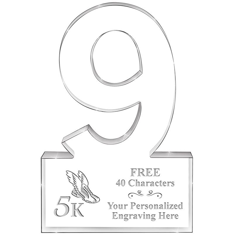 6" 9 YEARS OF SERVICE ACRYLIC