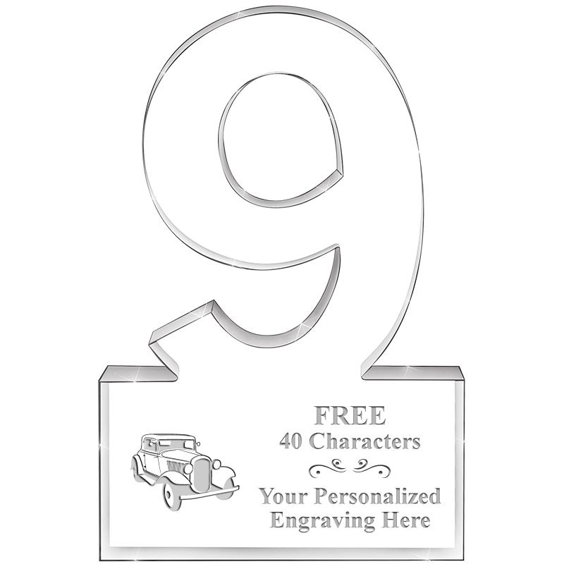 6" 9 YEARS OF SERVICE ACRYLIC