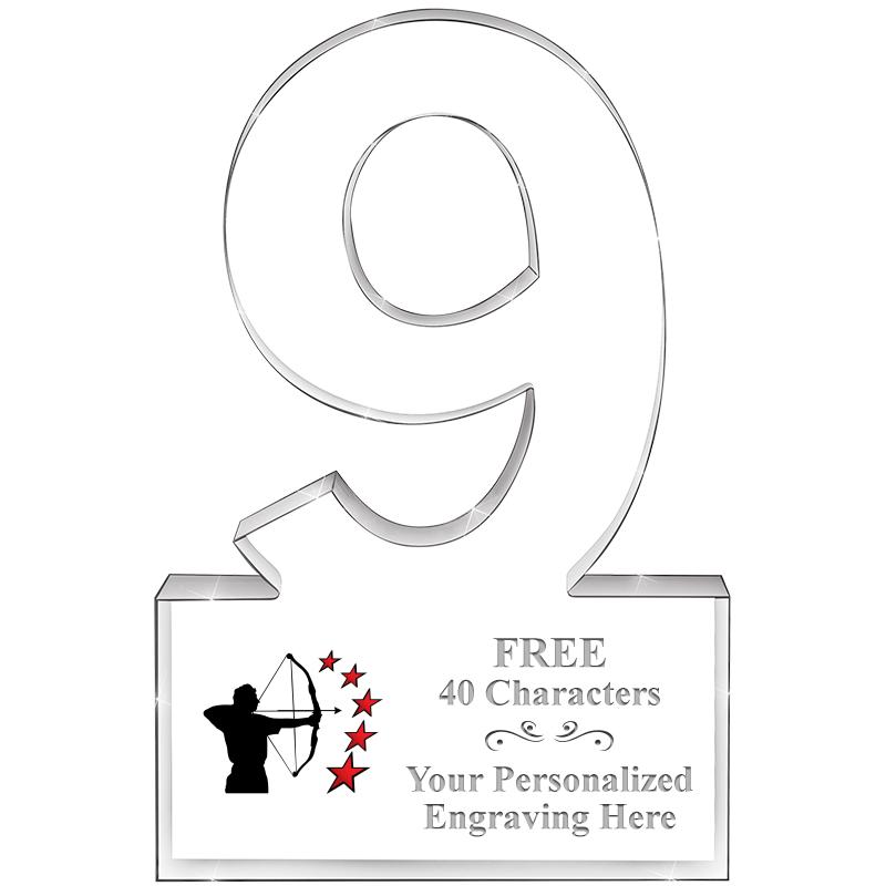 6" 9 YEARS OF SERVICE ACRYLIC