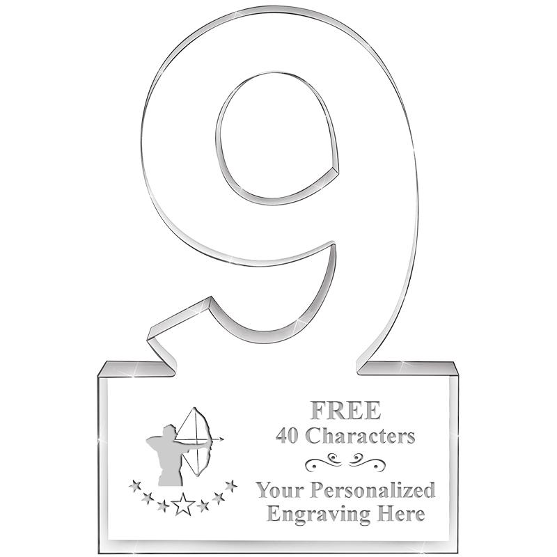 6" 9 YEARS OF SERVICE ACRYLIC