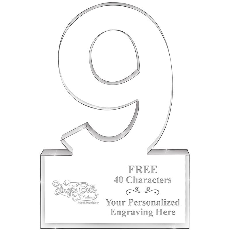 6" 9 YEARS OF SERVICE ACRYLIC