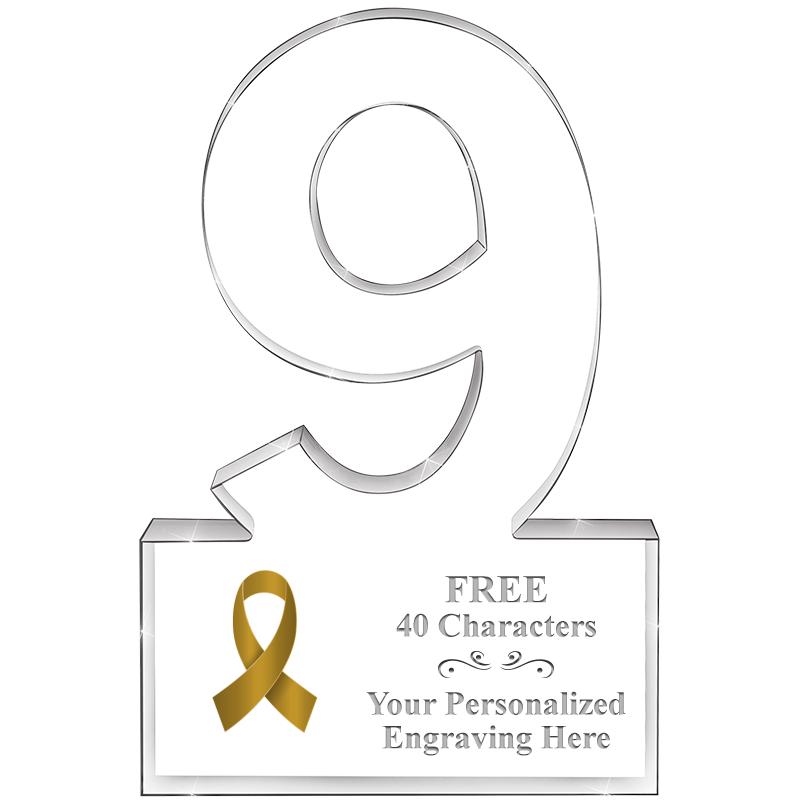 6" 9 YEARS OF SERVICE ACRYLIC