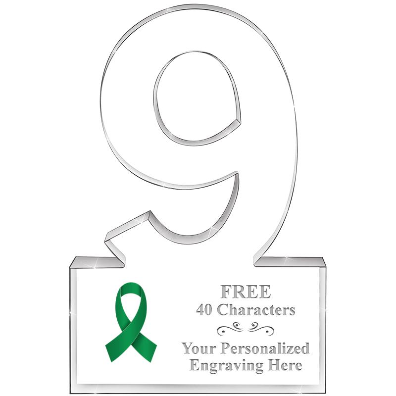 6" 9 YEARS OF SERVICE ACRYLIC