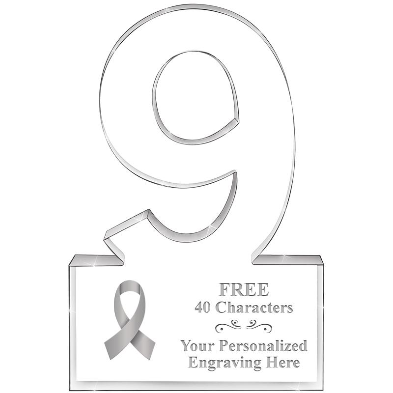 6" 9 YEARS OF SERVICE ACRYLIC