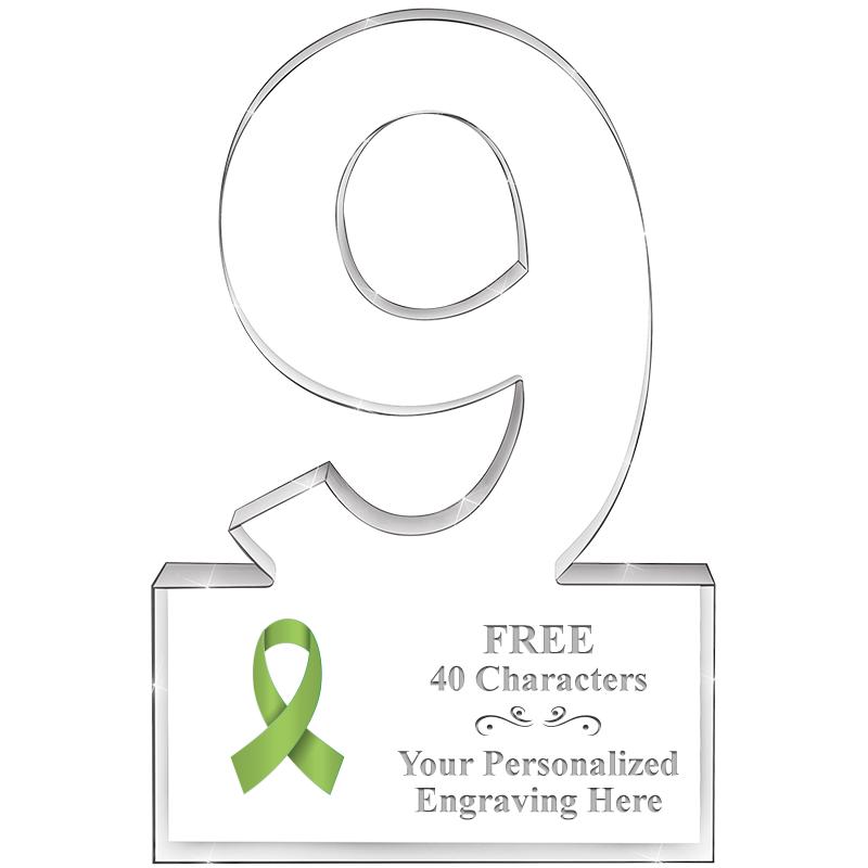 6" 9 YEARS OF SERVICE ACRYLIC