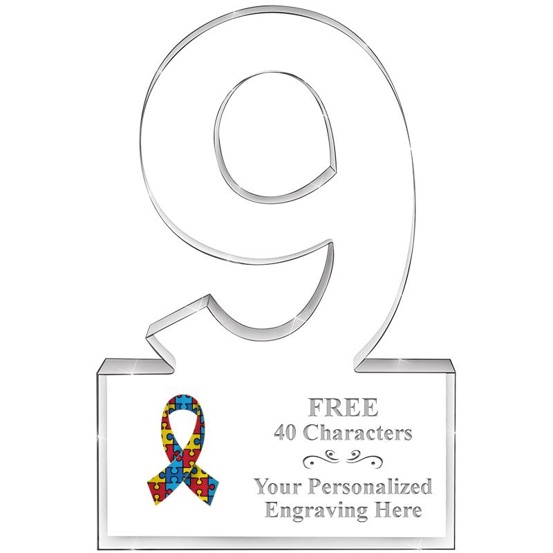 6" 9 YEARS OF SERVICE ACRYLIC