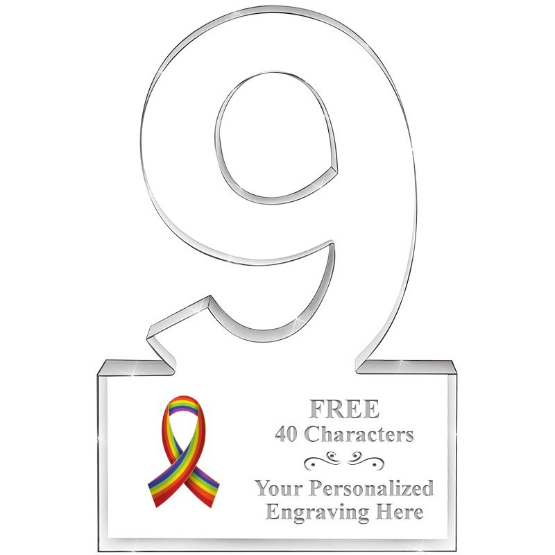 6" 9 YEARS OF SERVICE ACRYLIC