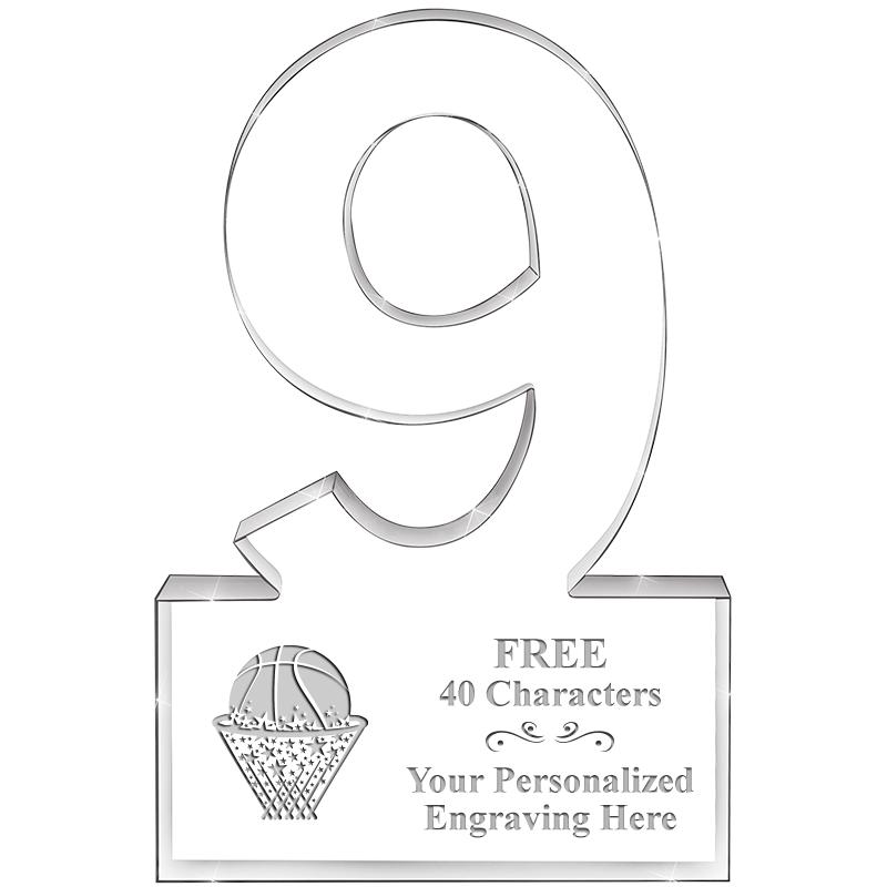 6" 9 YEARS OF SERVICE ACRYLIC