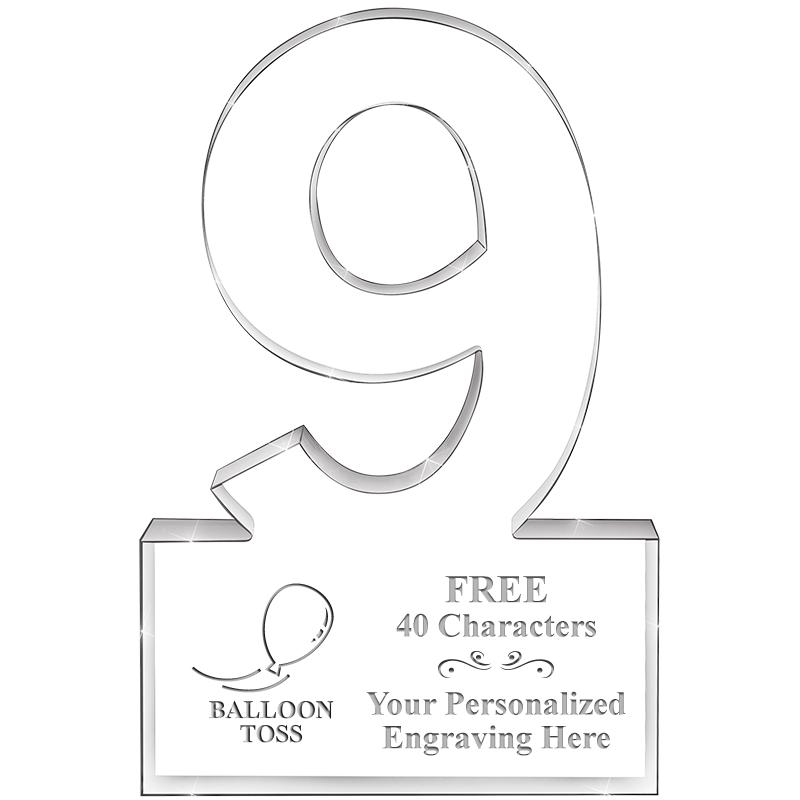 6" 9 YEARS OF SERVICE ACRYLIC