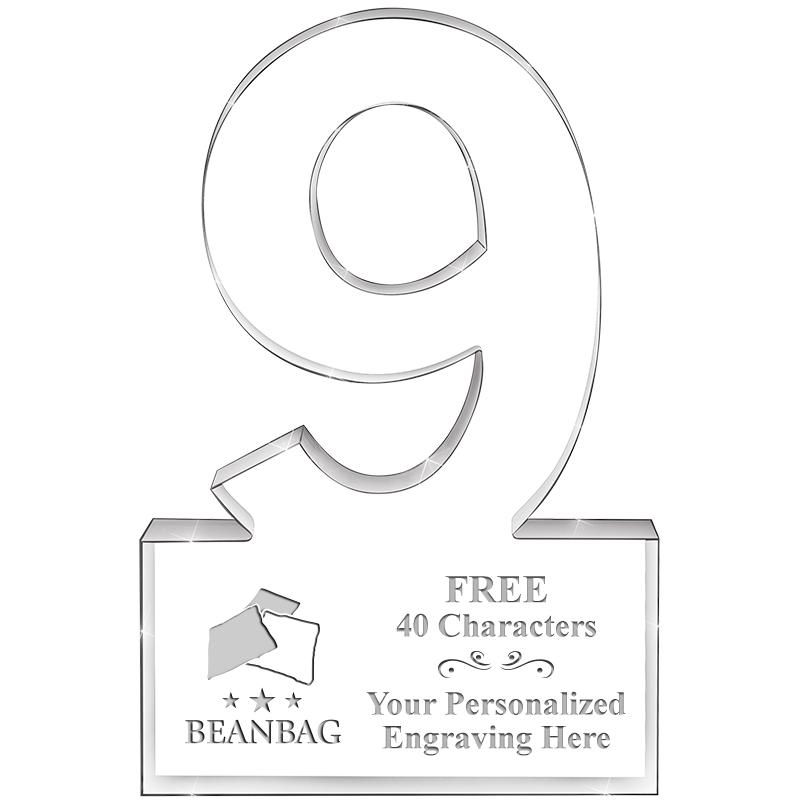 6" 9 YEARS OF SERVICE ACRYLIC