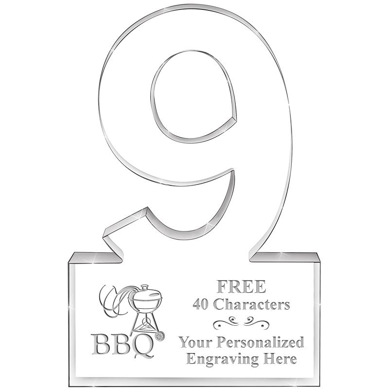 6" 9 YEARS OF SERVICE ACRYLIC