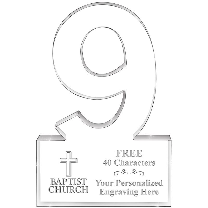 6" 9 YEARS OF SERVICE ACRYLIC