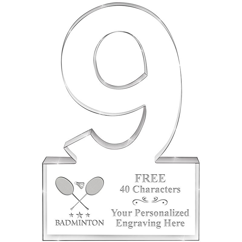 6" 9 YEARS OF SERVICE ACRYLIC