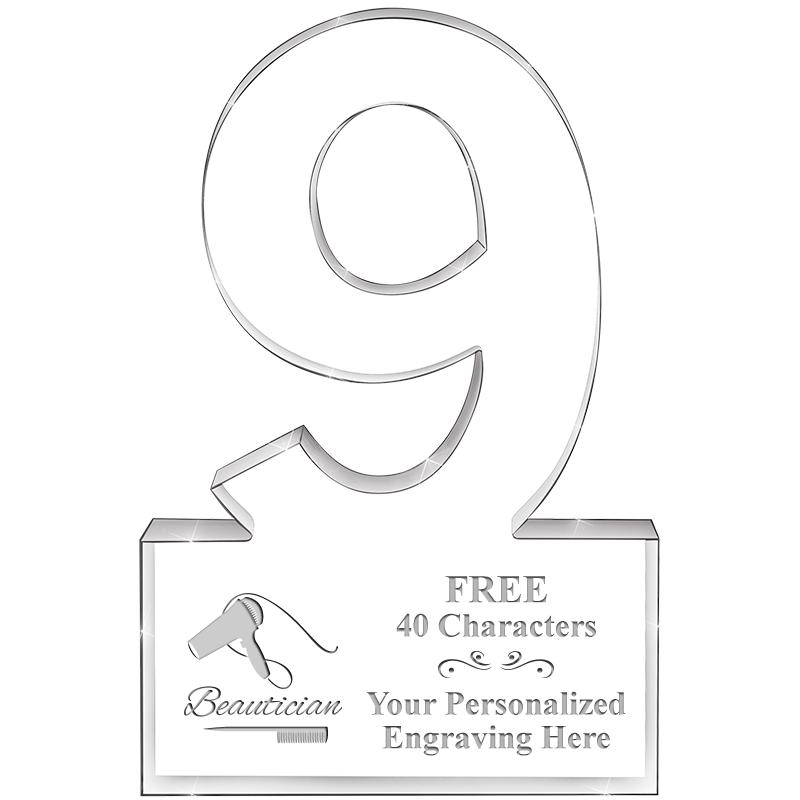 6" 9 YEARS OF SERVICE ACRYLIC