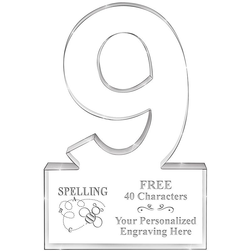 6" 9 YEARS OF SERVICE ACRYLIC