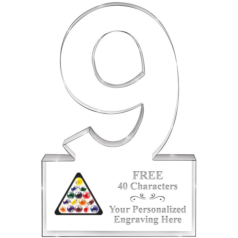 6" 9 YEARS OF SERVICE ACRYLIC