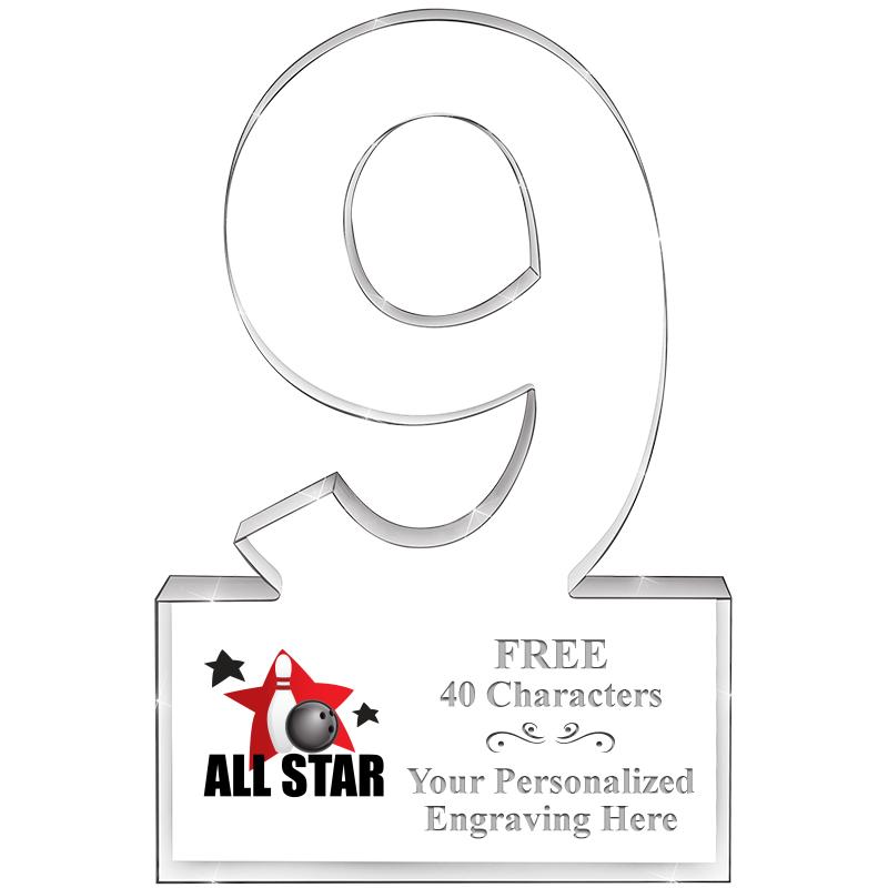 6" 9 YEARS OF SERVICE ACRYLIC