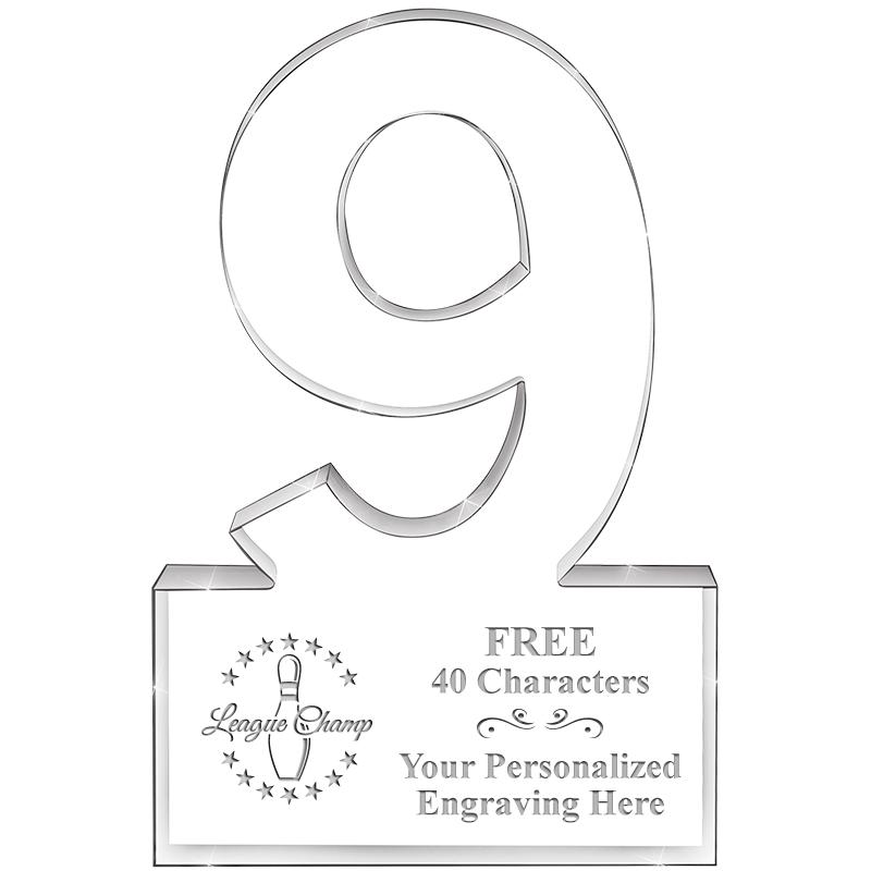6" 9 YEARS OF SERVICE ACRYLIC