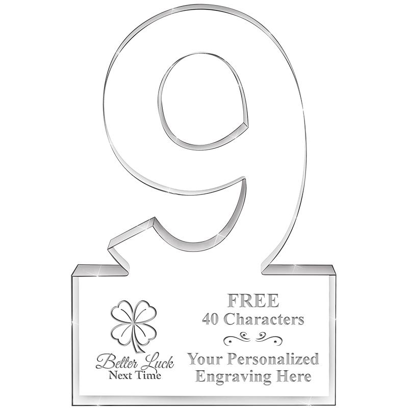 6" 9 YEARS OF SERVICE ACRYLIC