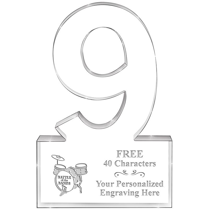 6" 9 YEARS OF SERVICE ACRYLIC