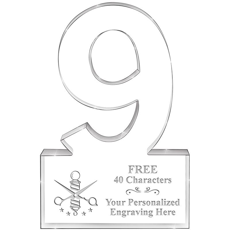 6" 9 YEARS OF SERVICE ACRYLIC