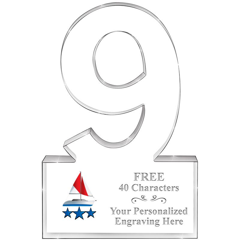 6" 9 YEARS OF SERVICE ACRYLIC